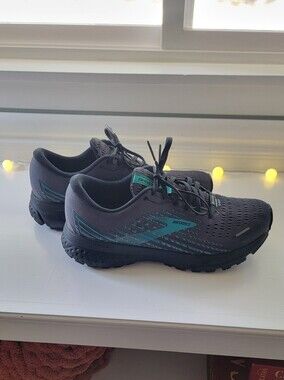 Brooks Ghost 13 GTX Women's Dark Gray/Teal Running Shoes